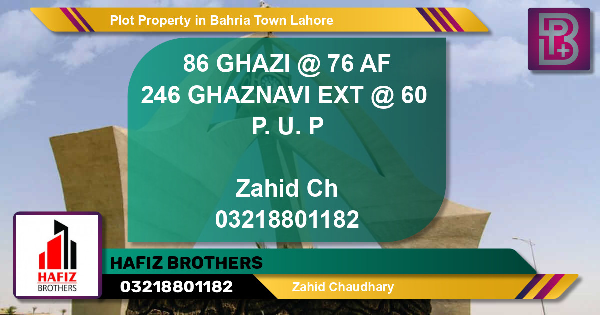 Residential Plot for Sale in Bahria Town, Lahore - (BP-72740)