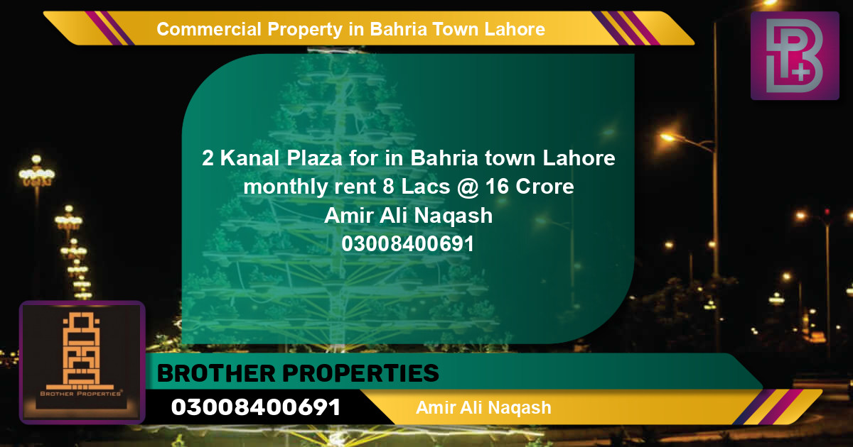 Commercial Property for Rent in Bahria Town, Lahore - (BP-72743)