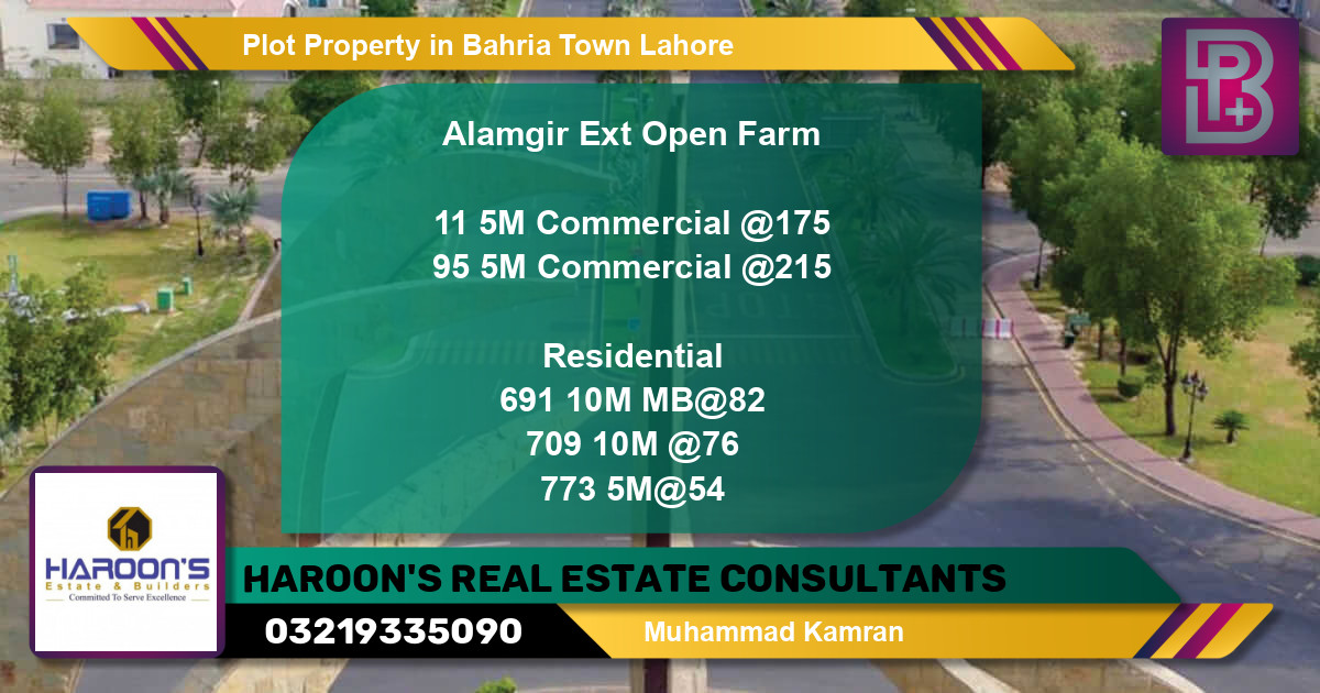 Commercial Plot for Sale in Bahria Town, Lahore - (BP-72751)