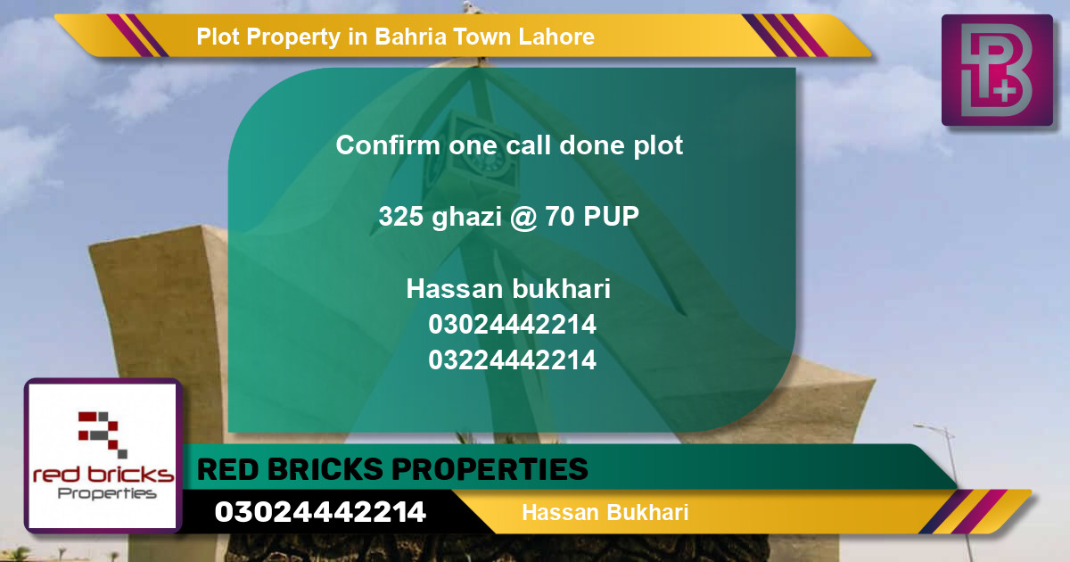 Residential Plot for Sale in Bahria Town, Lahore - (BP-72786)
