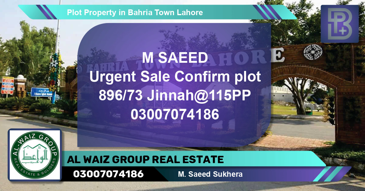 Residential Plot for Sale in Bahria Town, Lahore - (BP-72796)