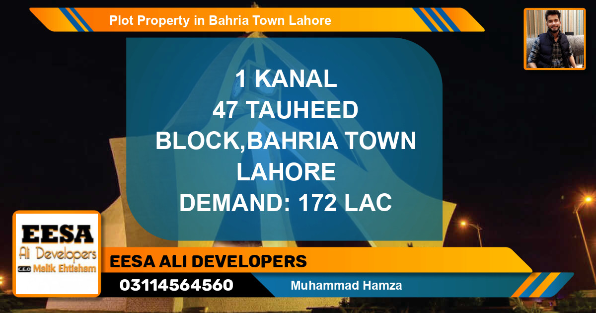 Residential Plot for Sale in Bahria Town, Lahore - (BP-72810)
