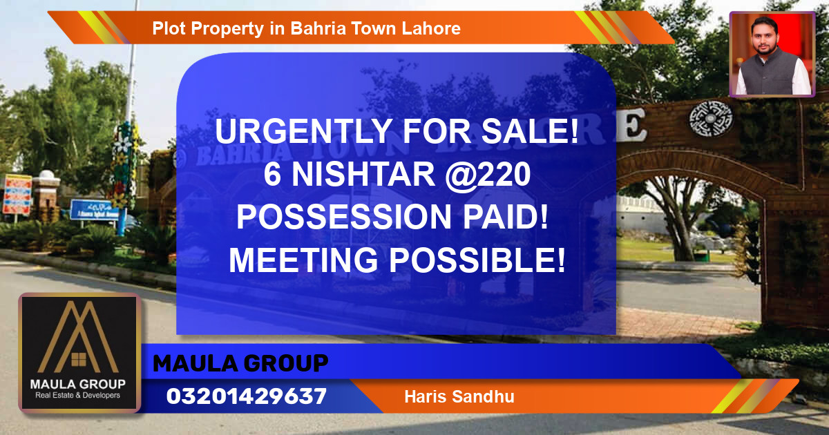 Residential Plot for Sale in Bahria Town, Lahore - (BP-72875)