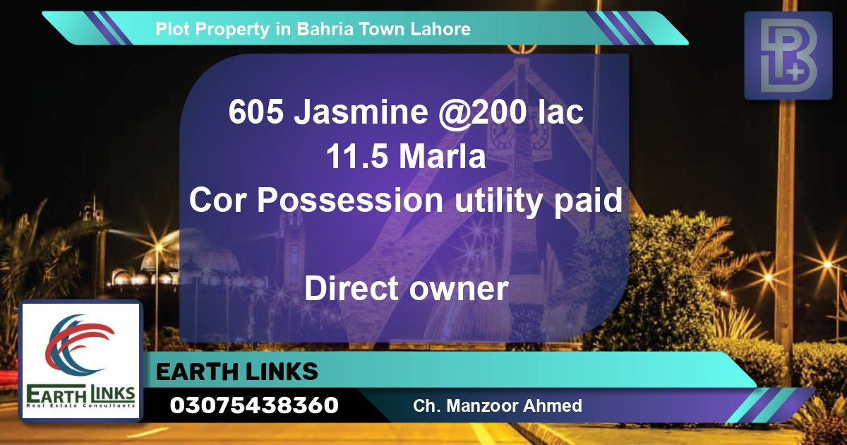 Residential Plot for Sale in Bahria Town, Lahore - (BP-72878)