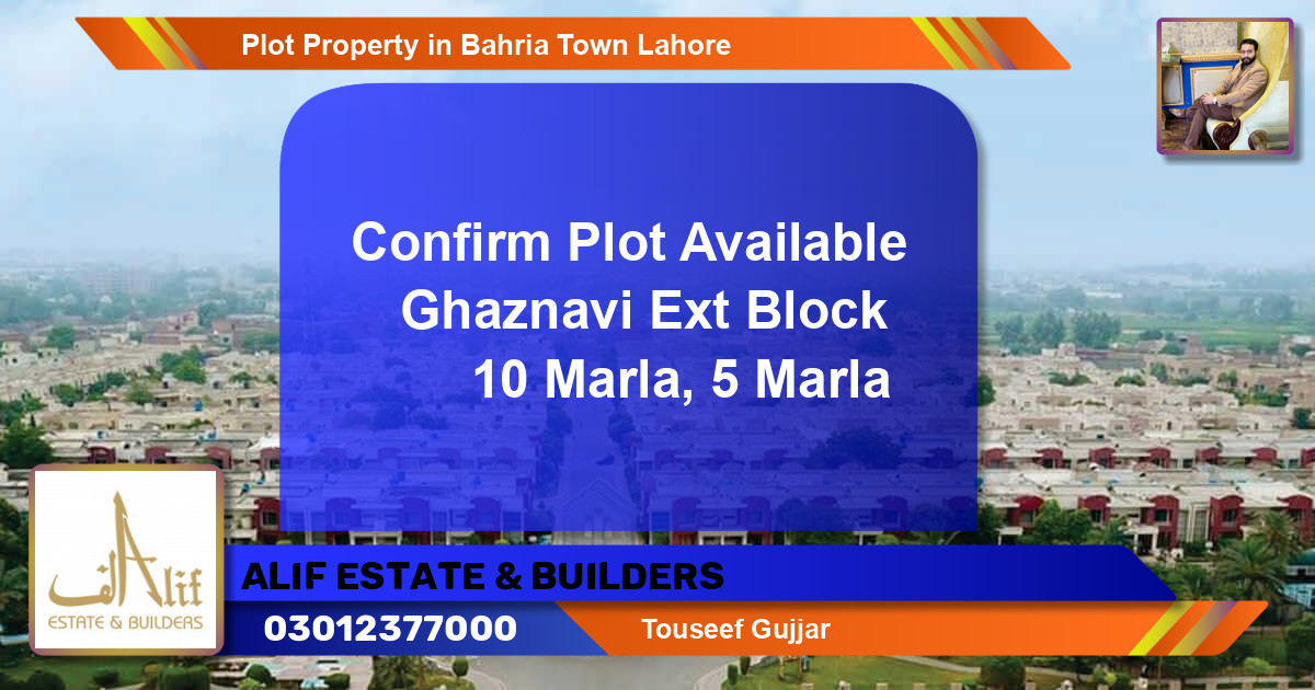 Residential Plot for Sale in Bahria Town, Lahore - (BP-72883)