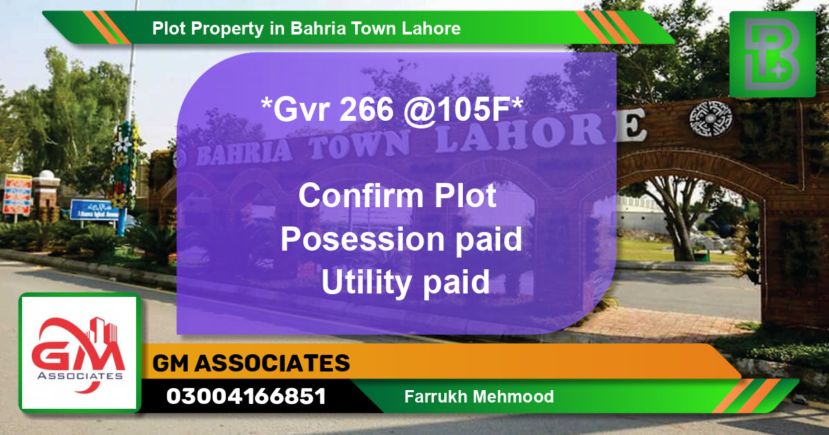 Residential Plot for Sale in Bahria Town, Lahore - (BP-72885)