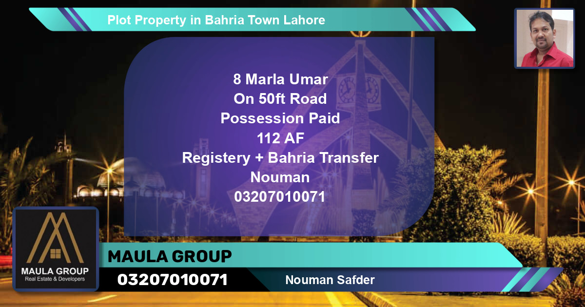 Residential Plot for Sale in Bahria Town, Lahore - (BP-72928)