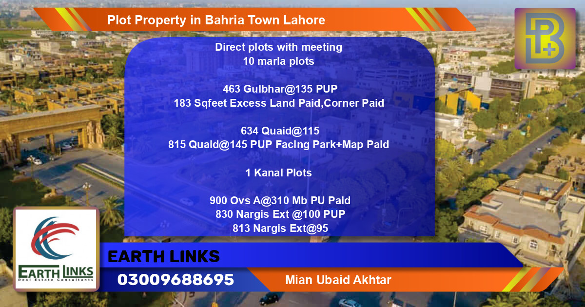 Residential Plot for Sale in Bahria Town, Lahore - (BP-72933)