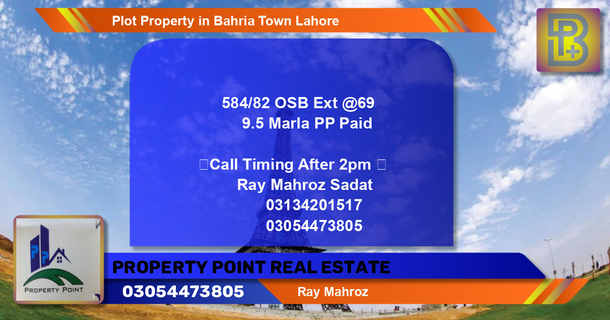 Residential Plot for Sale in Bahria Town, Lahore - (BP-72943)