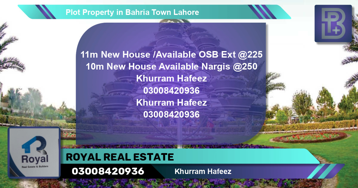 Residential Plot for Sale in Bahria Town, Lahore - (BP-72955)
