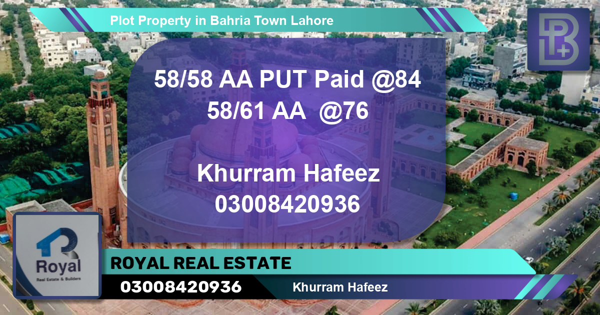 Residential Plot for Sale in Bahria Town, Lahore - (BP-72958)