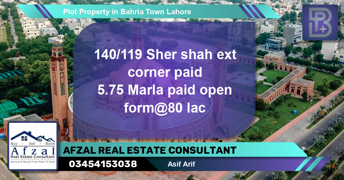 Residential Plot for Sale in Bahria Town, Lahore - (BP-72972)