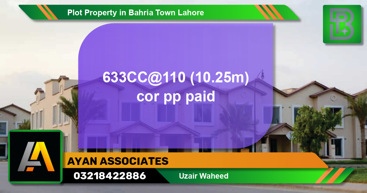 Residential Plot for Sale in Bahria Town, Lahore - (BP-72977)