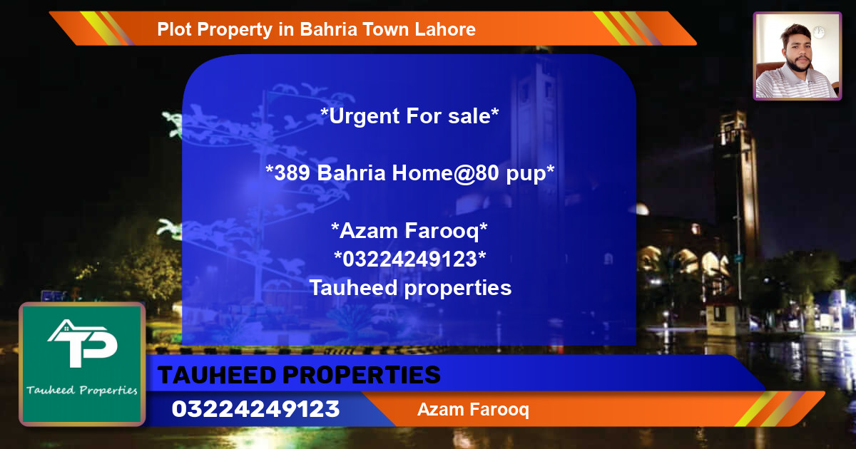 Residential Plot for Sale in Bahria Town, Lahore - (BP-72998)