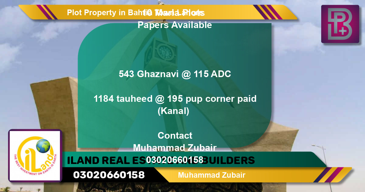 Residential Plot for Sale in Bahria Town, Lahore - (BP-73001)