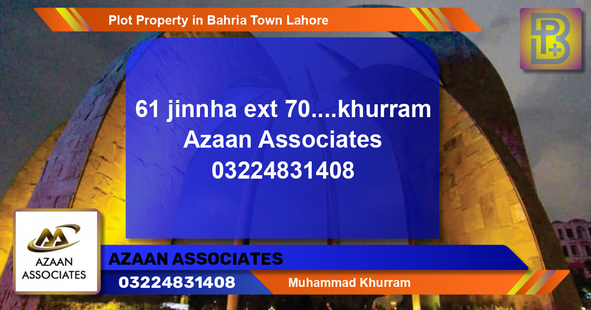 Residential Plot for Sale in Bahria Town, Lahore - (BP-73024)