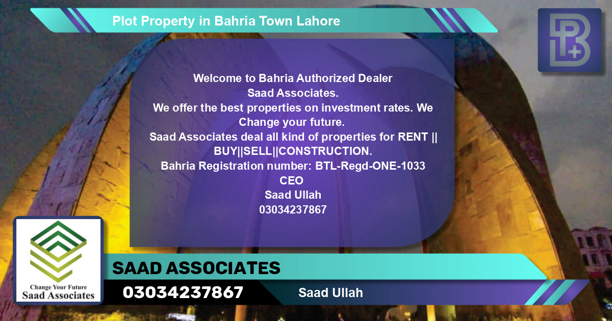 Residential Plot for Sale in Bahria Town, Lahore - (BP-73034)