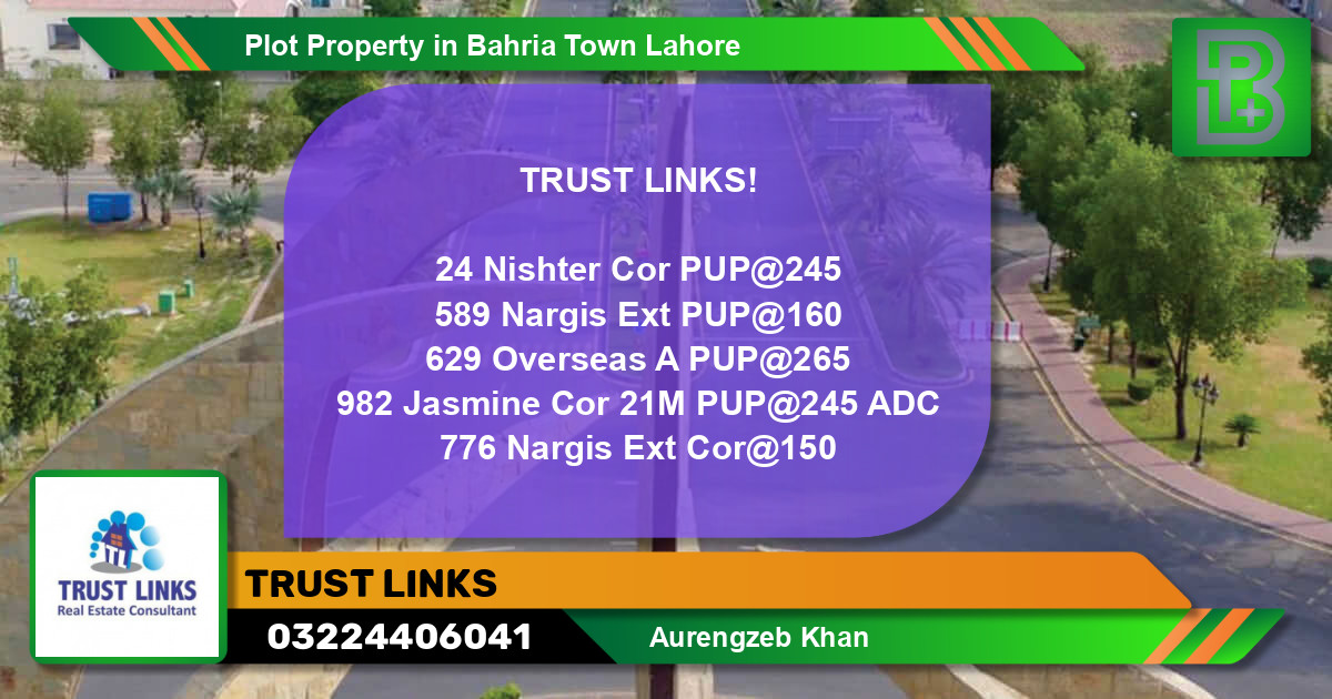 Residential Plot for Sale in Bahria Town, Lahore - (BP-73084)