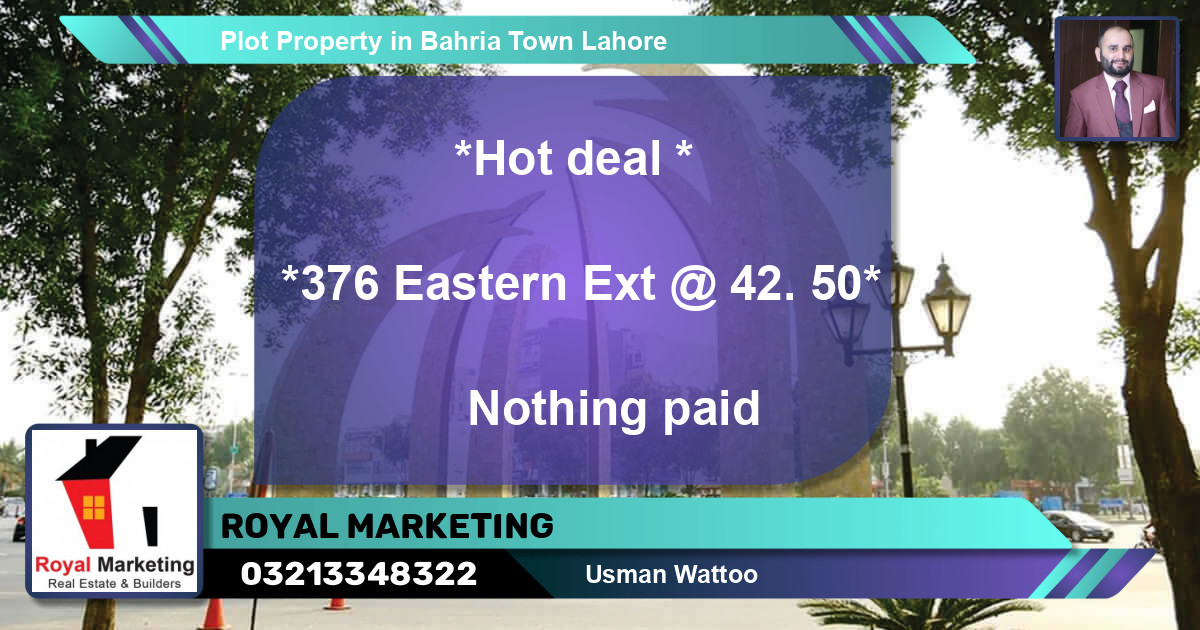 Residential Plot for Sale in Bahria Town, Lahore - (BP-73110)