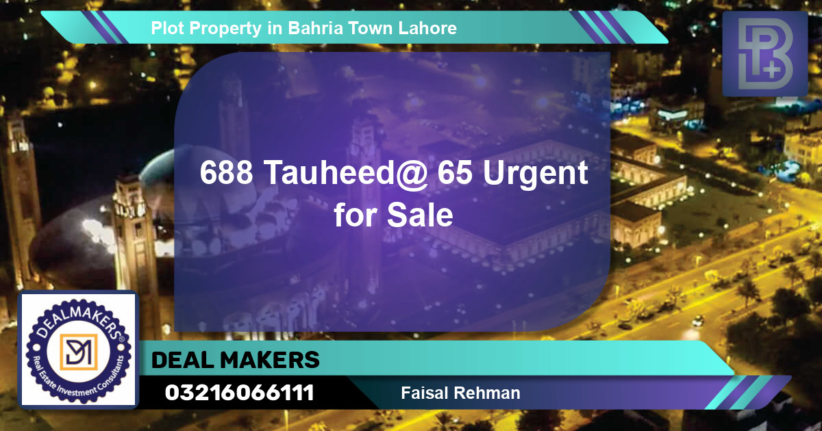 Residential Plot for Sale in Bahria Town, Lahore - (BP-73133)