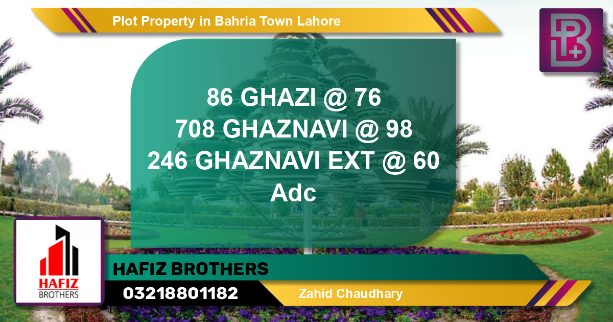 Residential Plot for Sale in Bahria Town, Lahore - (BP-73168)