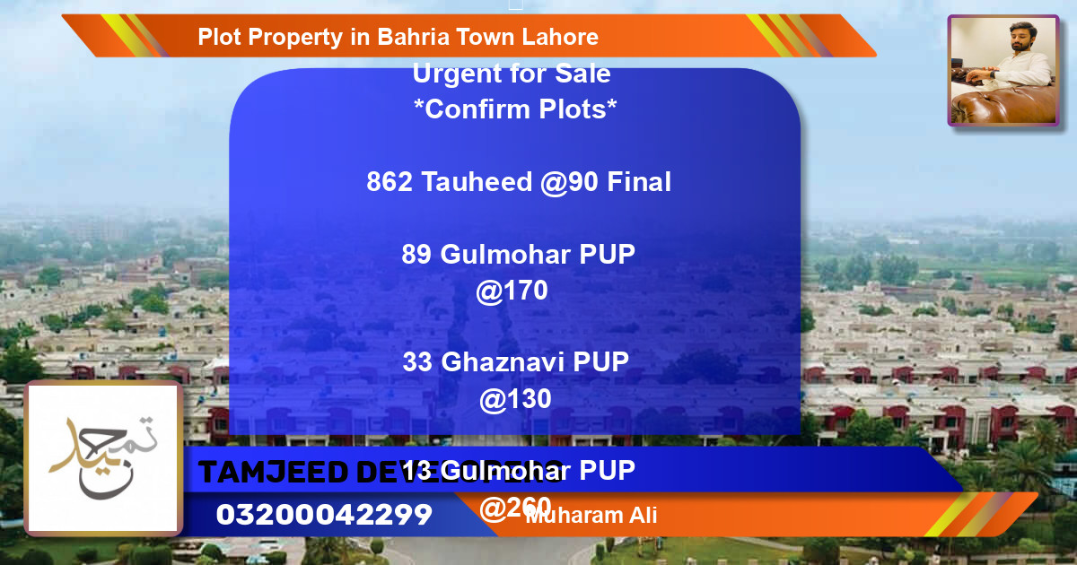 Residential Plot for Sale in Bahria Town, Lahore - (BP-73197)