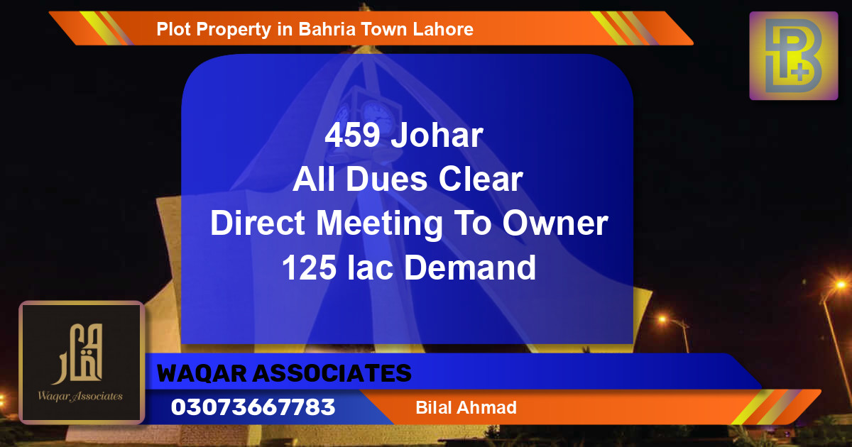 Residential Plot for Sale in Bahria Town, Lahore - (BP-73237)