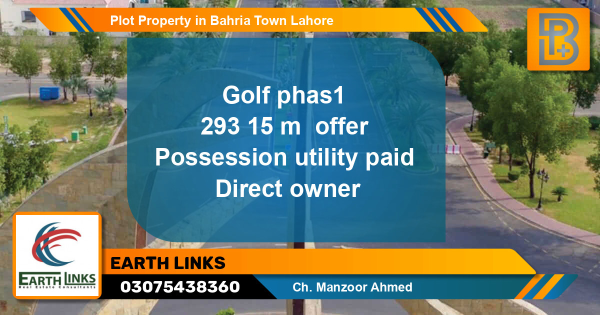 Residential Plot for Sale in Bahria Town, Lahore - (BP-73288)