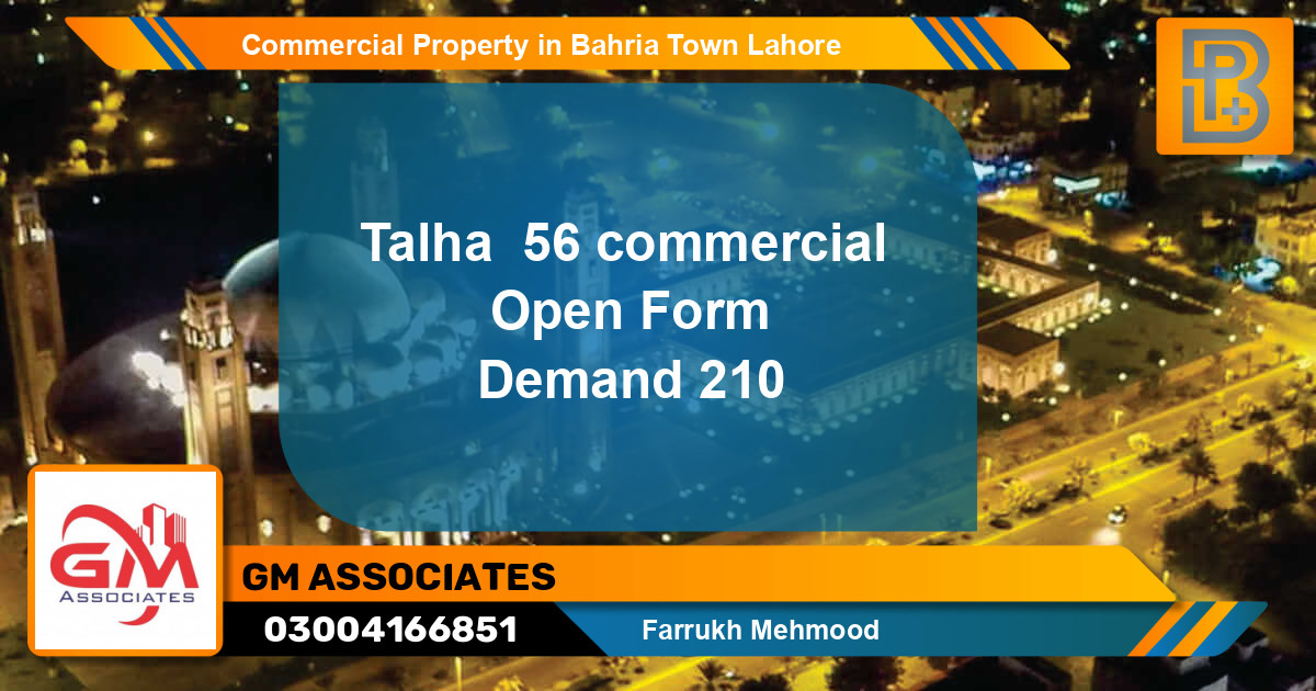 Commercial Property for Sale in Bahria Town, Lahore - (BP-73293)