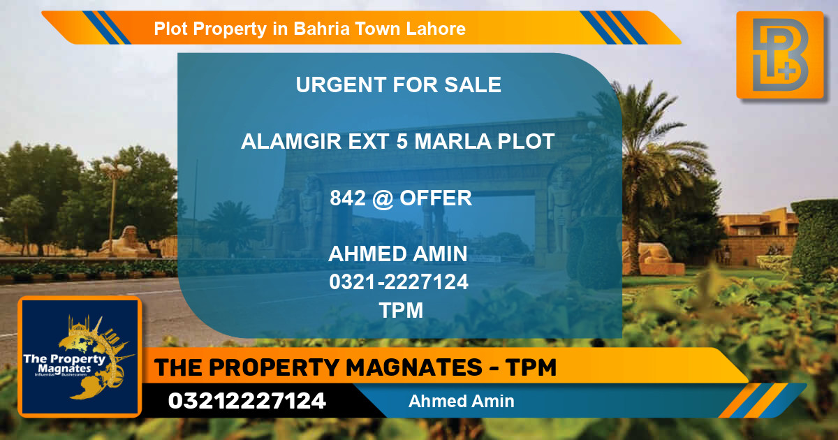 Residential Plot for Sale in Bahria Town, Lahore - (BP-73302)