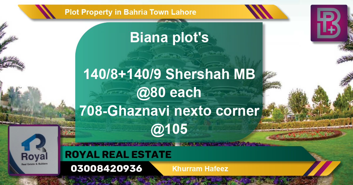 Residential Plot for Sale in Bahria Town, Lahore - (BP-73321)