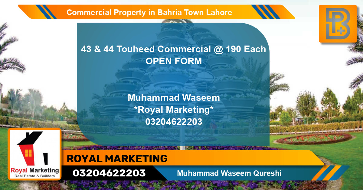 Commercial Property for Sale in Bahria Town, Lahore - (BP-73331)