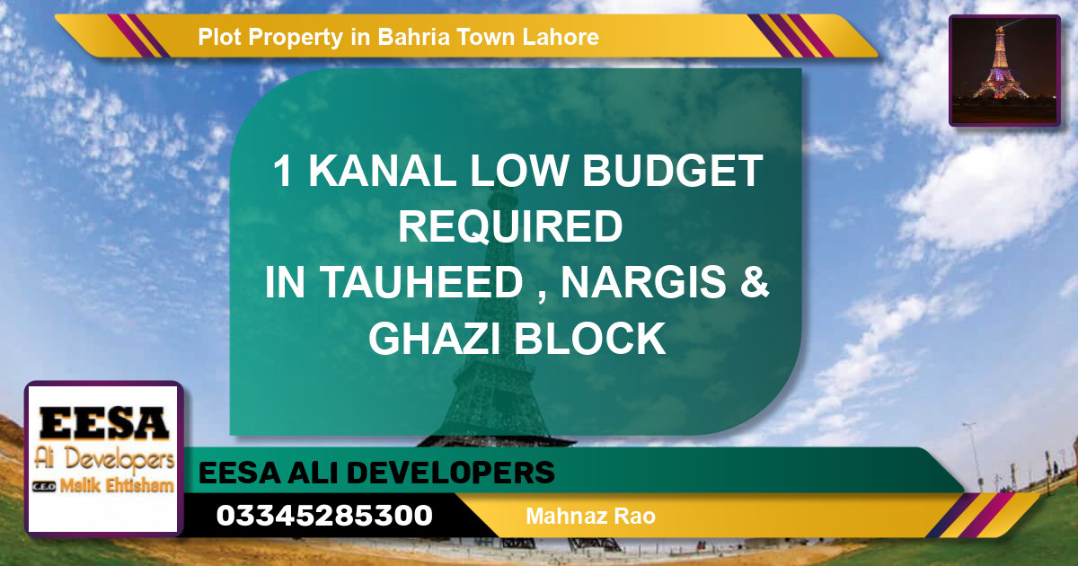 Residential Plot for Sale in Bahria Town, Lahore - (BP-73388)