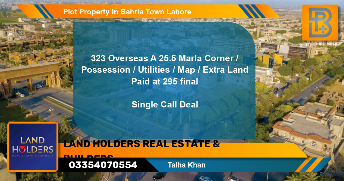 Residential Plot for Sale in Overseas A -  Bahria Town, Lahore - (BP-73390)