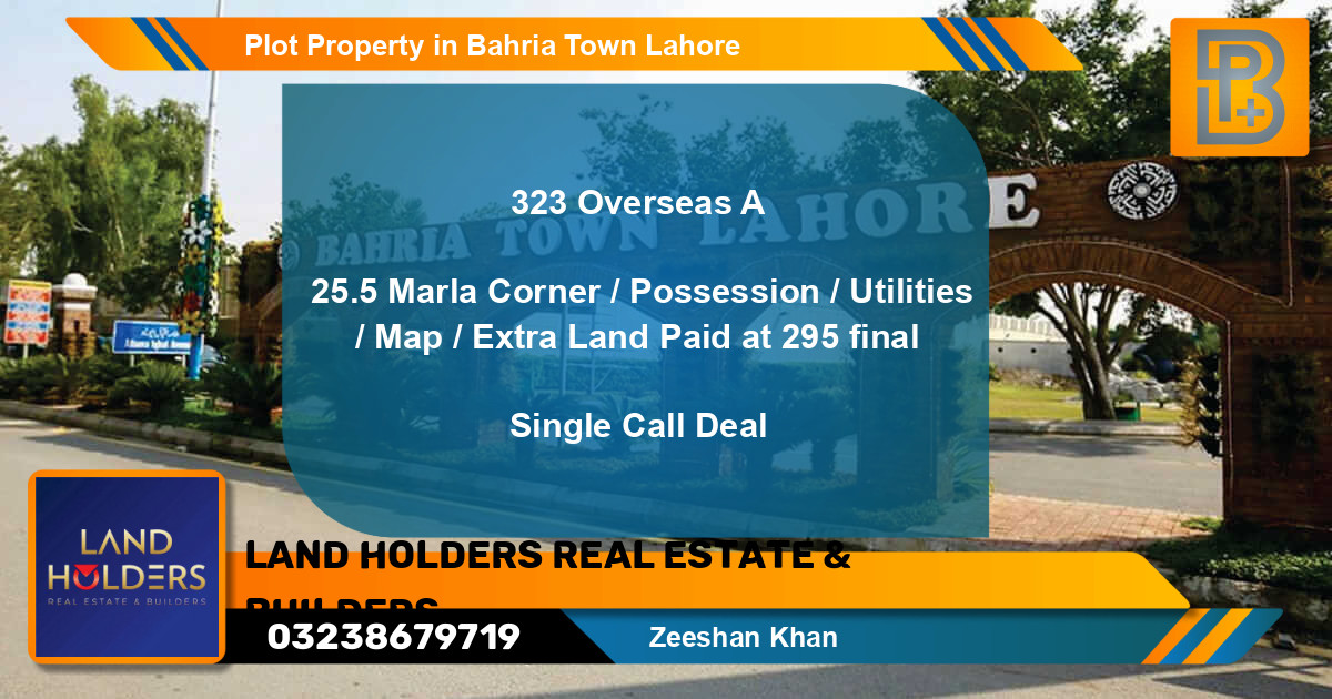 Residential Plot for Sale in Overseas A -  Bahria Town, Lahore - (BP-73399)