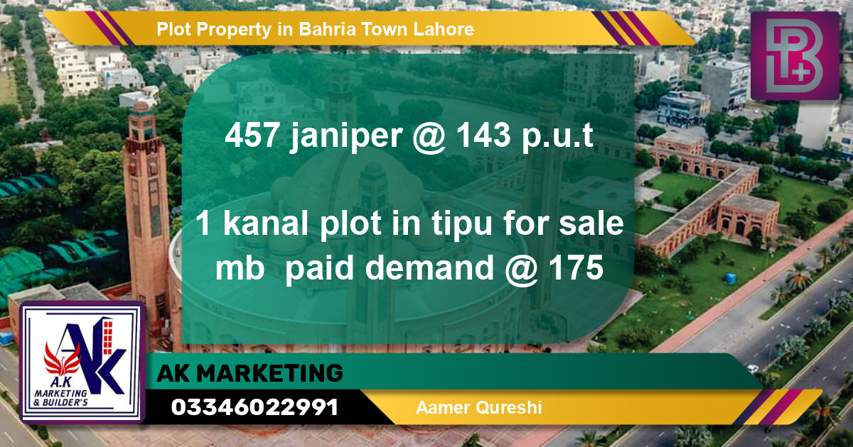 Residential Plot for Sale in Bahria Town, Lahore - (BP-73427)
