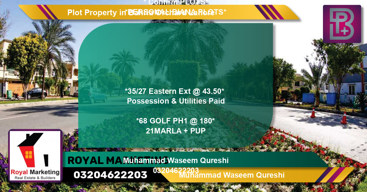 Residential Plot for Sale in Bahria Orchard, Lahore - (BP-73439)