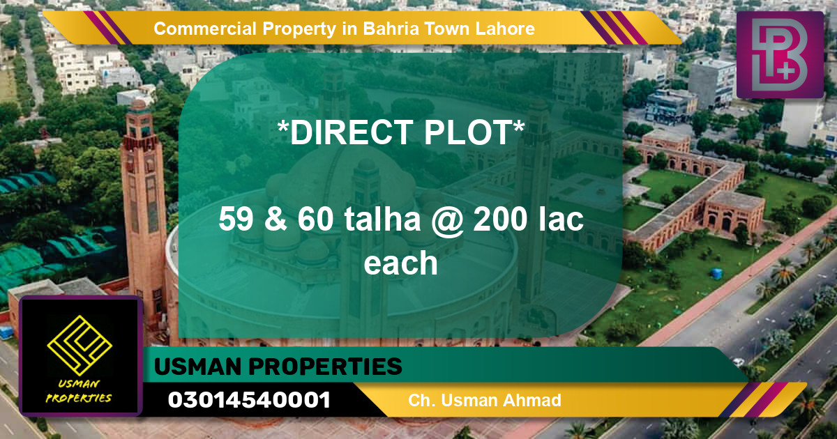 Commercial Property for Sale in Bahria Town, Lahore - (BP-73451)