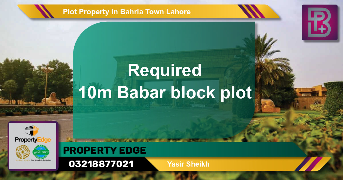Residential Plot for Sale in Bahria Town, Lahore - (BP-73454)