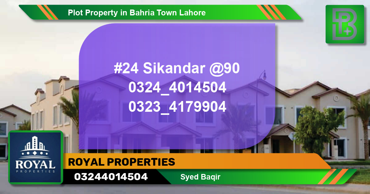 Residential Plot for Sale in Bahria Town, Lahore - (BP-73458)