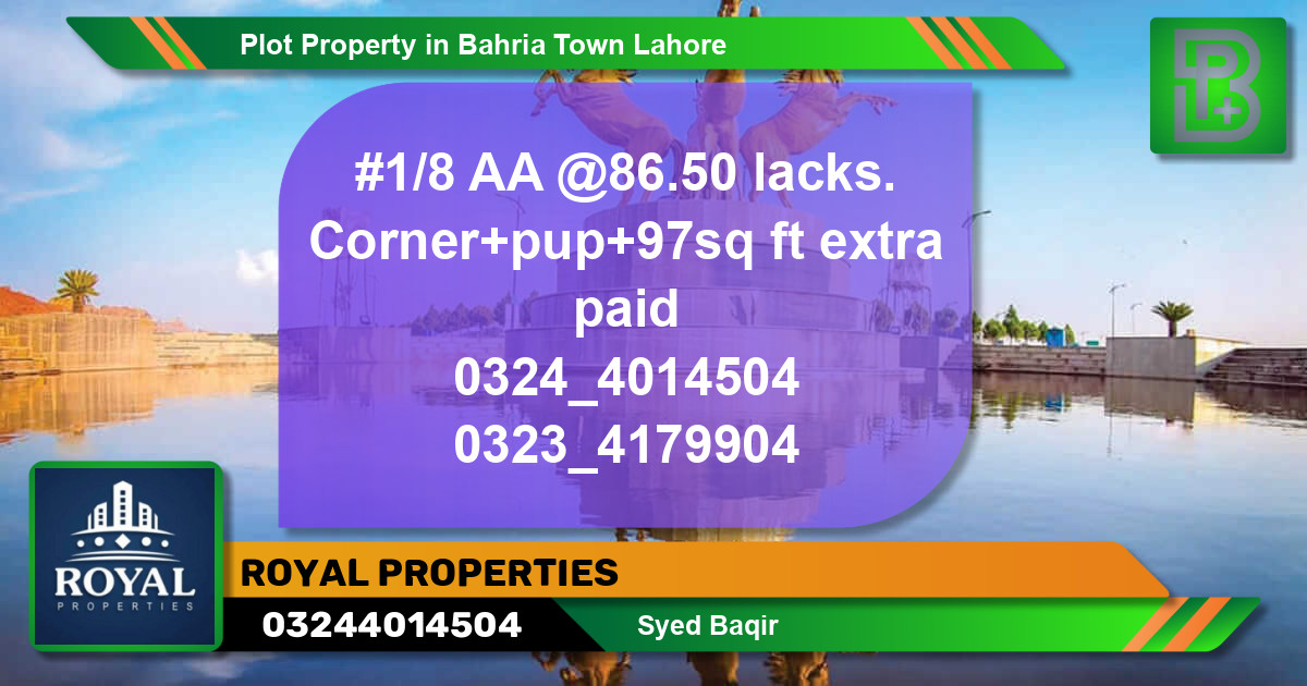 Residential Plot for Sale in Bahria Town, Lahore - (BP-73464)