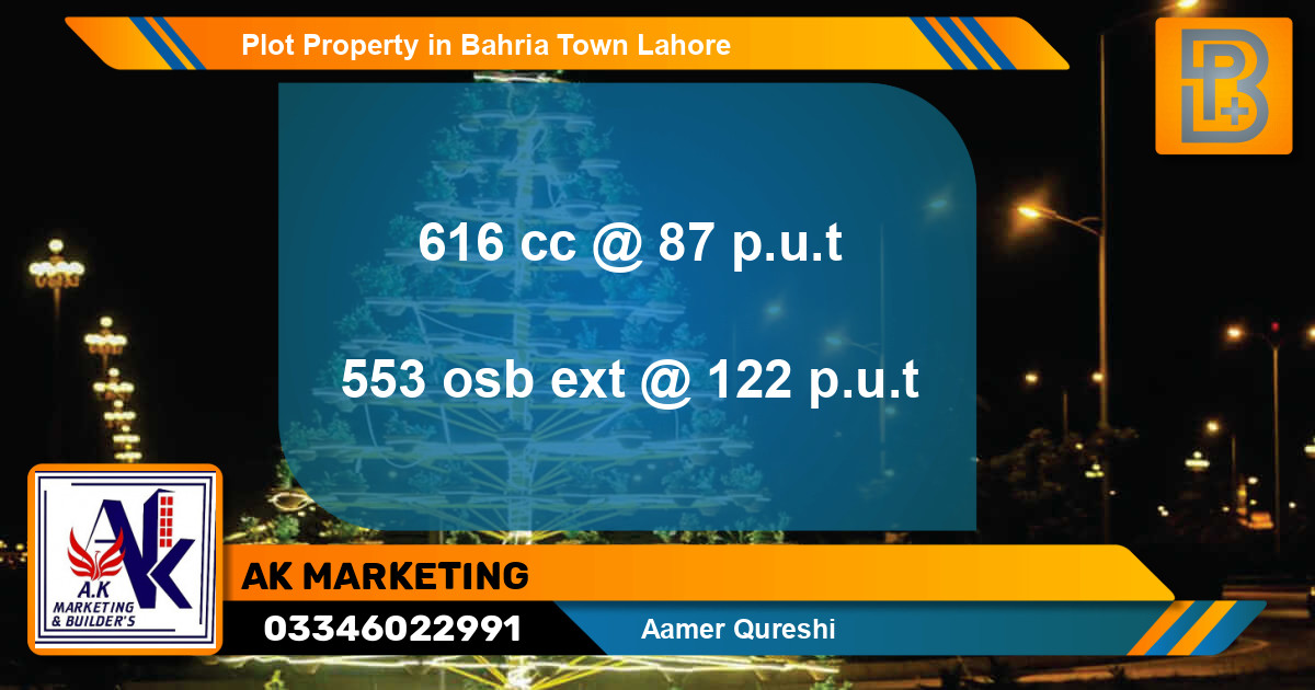 Residential Plot for Sale in Bahria Town, Lahore - (BP-73476)