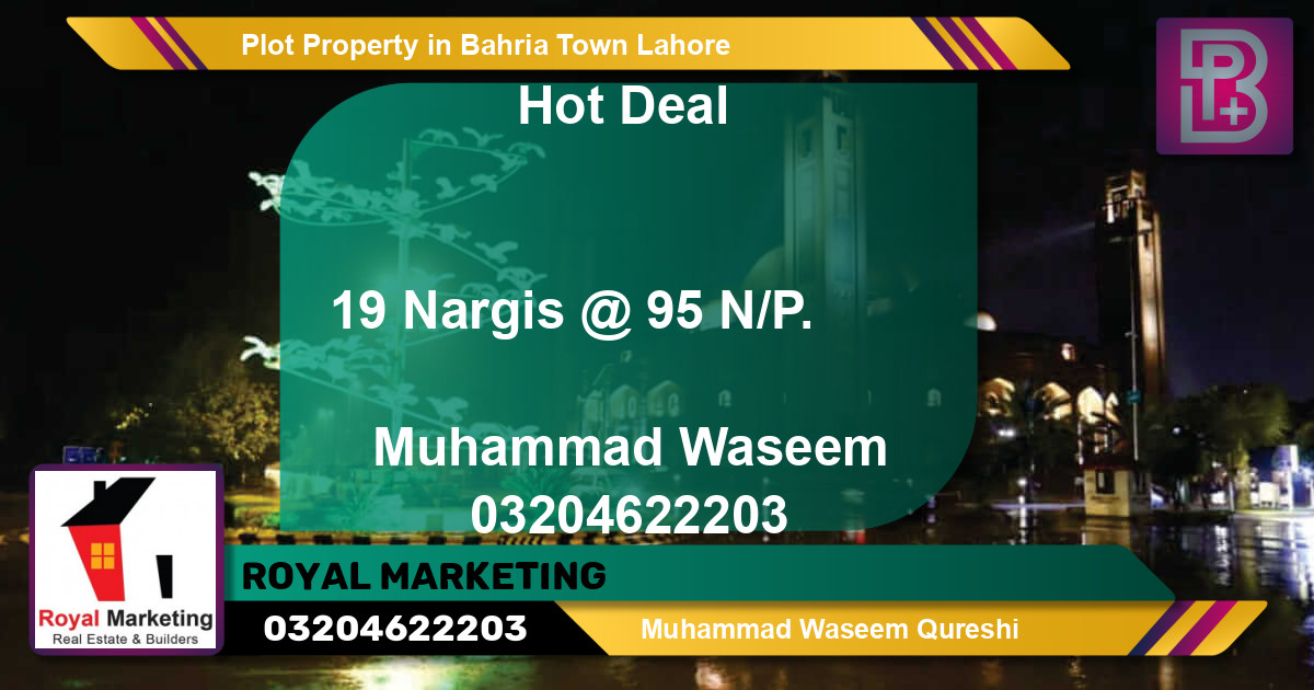 Residential Plot for Sale in Bahria Town, Lahore - (BP-73479)