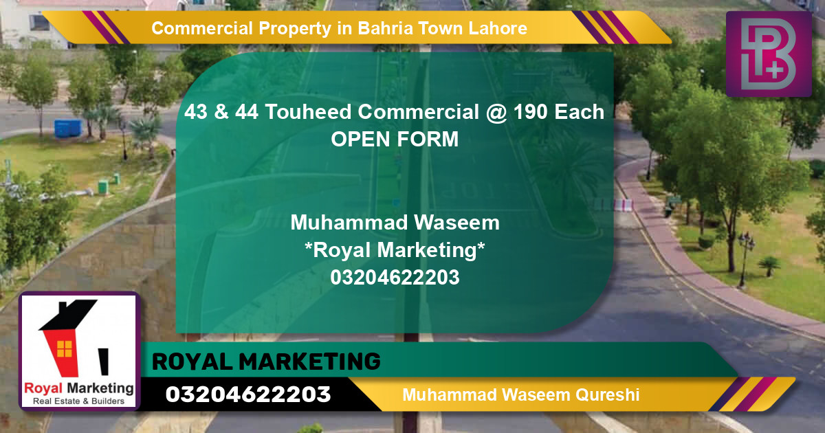 Commercial Property for Sale in Bahria Town, Lahore - (BP-73481)