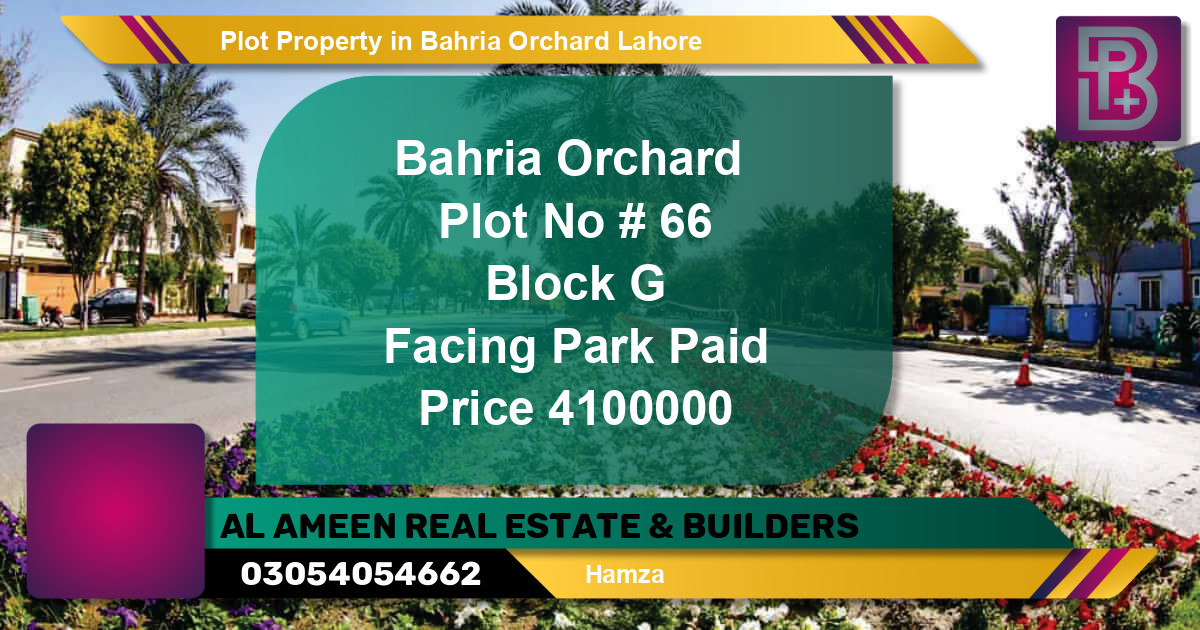 Residential Plot for Sale in Bahria Orchard, Lahore - (BP-73495)