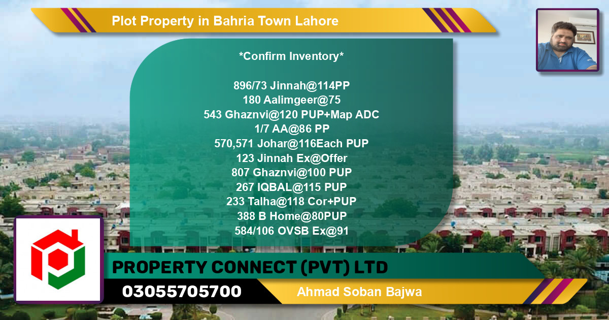 Residential Plot for Sale in Bahria Town, Lahore - (BP-73538)