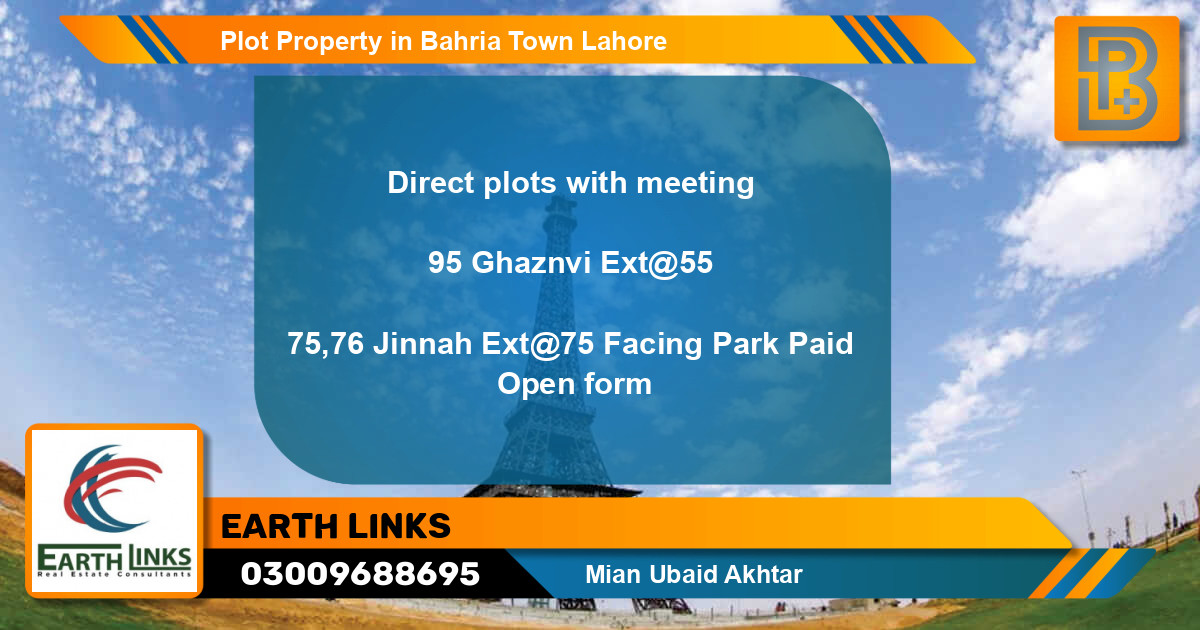 Residential Plot for Sale in Bahria Town, Lahore - (BP-73545)