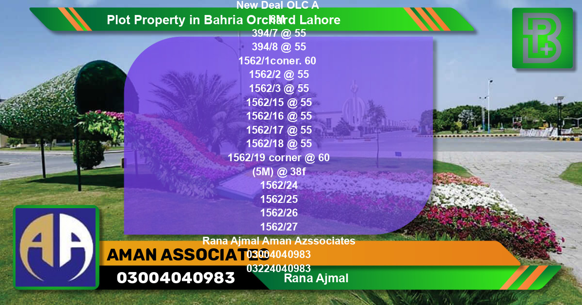 Residential Plot for Sale in Bahria Orchard, Lahore - (BP-73547)