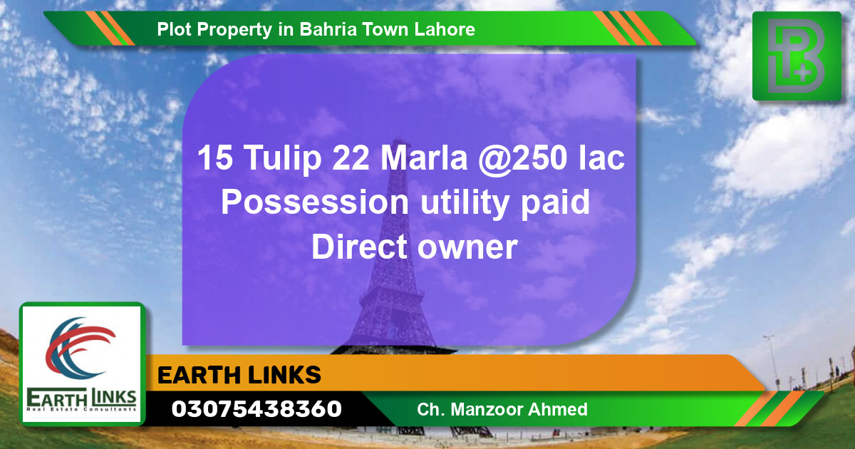 Residential Plot for Sale in Bahria Town, Lahore - (BP-73557)