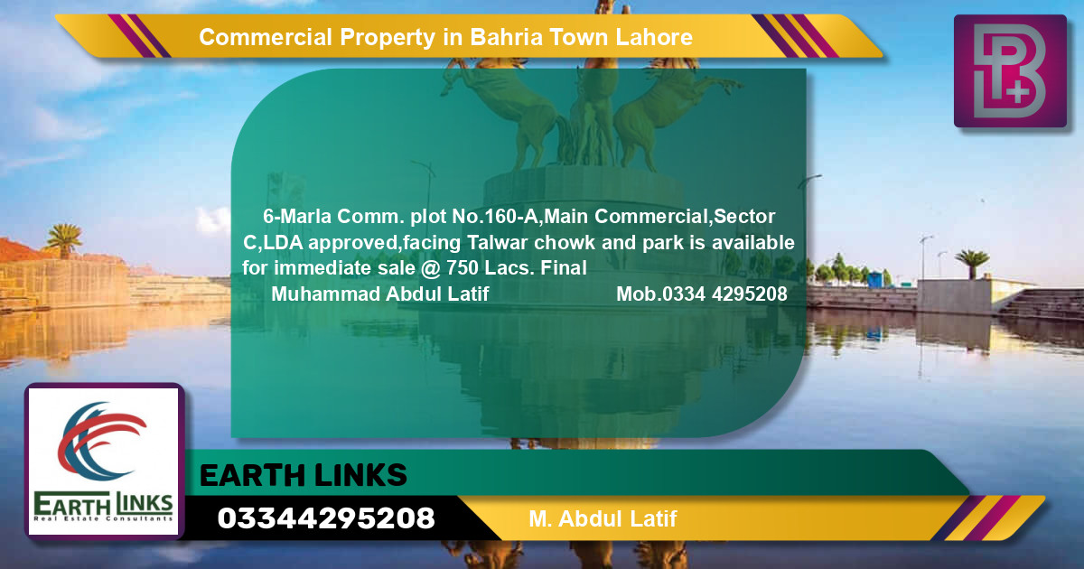 Commercial Property for Sale in Bahria Town, Lahore - (BP-73571)